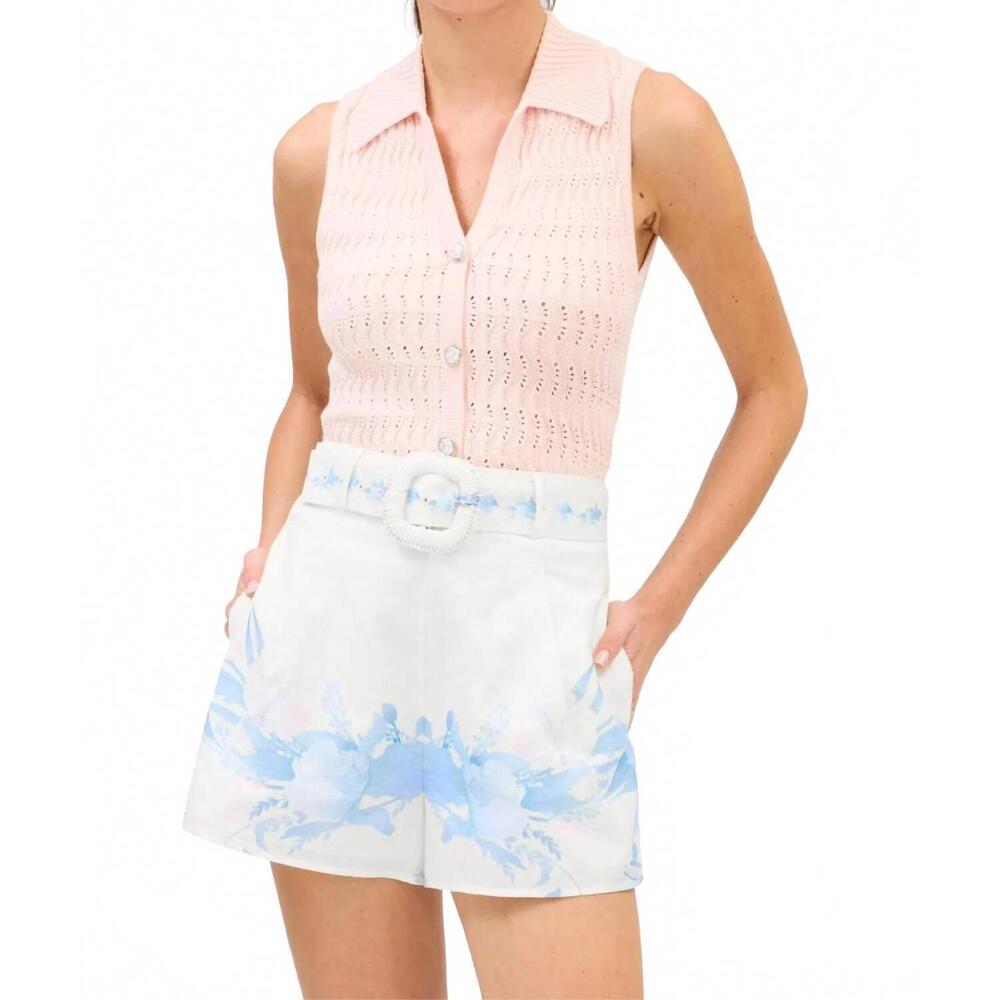 NEW ALLISON NEW YORK bohdi tank top in blush pink